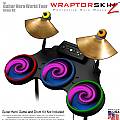 Alecias Swirl 01 Purple Skin by WraptorSkinz fits Guitar Hero 4 World Tour Drum Set for Nintendo Wii, XBOX 360, PS2 & PS3 (DRUMS NOT INCLUDED)