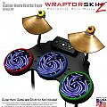 Alecias Swirl 02 Blue Skin by WraptorSkinz fits Guitar Hero 4 World Tour Drum Set for Nintendo Wii, XBOX 360, PS2 & PS3 (DRUMS NOT INCLUDED)