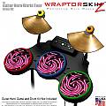 Alecias Swirl 02 Hot Pink Skin by WraptorSkinz fits Guitar Hero 4 World Tour Drum Set for Nintendo Wii, XBOX 360, PS2 & PS3 (DRUMS NOT INCLUDED)