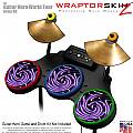 Alecias Swirl 02 Purple Skin by WraptorSkinz fits Guitar Hero 4 World Tour Drum Set for Nintendo Wii, XBOX 360, PS2 & PS3 (DRUMS NOT INCLUDED)