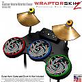 Alecias Swirl 02 Skin by WraptorSkinz fits Guitar Hero 4 World Tour Drum Set for Nintendo Wii, XBOX 360, PS2 & PS3 (DRUMS NOT INCLUDED)