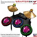 Barbwire Heart Hot Pink Skin by WraptorSkinz fits Guitar Hero 4 World Tour Drum Set for Nintendo Wii, XBOX 360, PS2 & PS3 (DRUMS NOT INCLUDED)