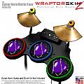 Barbwire Heart Purple Skin by WraptorSkinz fits Guitar Hero 4 World Tour Drum Set for Nintendo Wii, XBOX 360, PS2 & PS3 (DRUMS NOT INCLUDED)