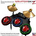 Barbwire Heart Red Skin by WraptorSkinz fits Guitar Hero 4 World Tour Drum Set for Nintendo Wii, XBOX 360, PS2 & PS3 (DRUMS NOT INCLUDED)