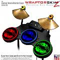 Big Kiss Lips Colors Skin by WraptorSkinz fits Guitar Hero 4 World Tour Drum Set for Nintendo Wii, XBOX 360, PS2 & PS3 (DRUMS NOT INCLUDED)