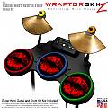 Big Kiss Lips Red on Black Skin by WraptorSkinz fits Guitar Hero 4 World Tour Drum Set for Nintendo Wii, XBOX 360, PS2 & PS3 (DRUMS NOT INCLUDED)