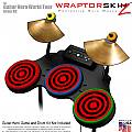 Bullseye Red and Black Skin by WraptorSkinz fits Guitar Hero 4 World Tour Drum Set for Nintendo Wii, XBOX 360, PS2 & PS3 (DRUMS NOT INCLUDED)