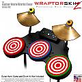 Bullseye Red and White Skin by WraptorSkinz fits Guitar Hero 4 World Tour Drum Set for Nintendo Wii, XBOX 360, PS2 & PS3 (DRUMS NOT INCLUDED)