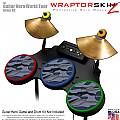 Camouflage Blue Skin by WraptorSkinz fits Guitar Hero 4 World Tour Drum Set for Nintendo Wii, XBOX 360, PS2 & PS3 (DRUMS NOT INCLUDED)