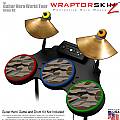 Camouflage Brown Skin by WraptorSkinz fits Guitar Hero 4 World Tour Drum Set for Nintendo Wii, XBOX 360, PS2 & PS3 (DRUMS NOT INCLUDED)