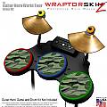 Camouflage Green Skin by WraptorSkinz fits Guitar Hero 4 World Tour Drum Set for Nintendo Wii, XBOX 360, PS2 & PS3 (DRUMS NOT INCLUDED)