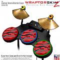 Camouflage Red Skin by WraptorSkinz fits Guitar Hero 4 World Tour Drum Set for Nintendo Wii, XBOX 360, PS2 & PS3 (DRUMS NOT INCLUDED)