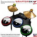 Chrome Drip on Black Skin by WraptorSkinz fits Guitar Hero 4 World Tour Drum Set for Nintendo Wii, XBOX 360, PS2 & PS3 (DRUMS NOT INCLUDED)