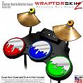 Chrome Drip on Colors Skin by WraptorSkinz fits Guitar Hero 4 World Tour Drum Set for Nintendo Wii, XBOX 360, PS2 & PS3 (DRUMS NOT INCLUDED)