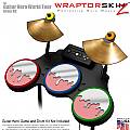 Chrome Drip on Pink Skin by WraptorSkinz fits Guitar Hero 4 World Tour Drum Set for Nintendo Wii, XBOX 360, PS2 & PS3 (DRUMS NOT INCLUDED)