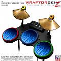 Fire Blue Skin by WraptorSkinz fits Guitar Hero 4 World Tour Drum Set for Nintendo Wii, XBOX 360, PS2 & PS3 (DRUMS NOT INCLUDED)