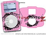 Big Kiss Lips Black On Pink iPod Tune Tattoo Kit (fits 4th Gen iPods)