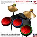 Fire Red Skin by WraptorSkinz fits Guitar Hero 4 World Tour Drum Set for Nintendo Wii, XBOX 360, PS2 & PS3 (DRUMS NOT INCLUDED)