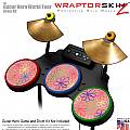 Kearas Flowers on Pink Skin by WraptorSkinz fits Guitar Hero 4 World Tour Drum Set for Nintendo Wii, XBOX 360, PS2 & PS3 (DRUMS NOT INCLUDED)