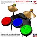 Kearas Peace Signs on Colors Skin by WraptorSkinz fits Guitar Hero 4 World Tour Drum Set for Nintendo Wii, XBOX 360, PS2 & PS3 (DRUMS NOT INCLUDED)