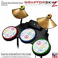 Kearas Peace Signs on White Skin by WraptorSkinz fits Guitar Hero 4 World Tour Drum Set for Nintendo Wii, XBOX 360, PS2 & PS3 (DRUMS NOT INCLUDED)