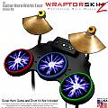 Lightning Blue Skin by WraptorSkinz fits Guitar Hero 4 World Tour Drum Set for Nintendo Wii, XBOX 360, PS2 & PS3 (DRUMS NOT INCLUDED)