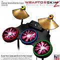 Lightning Pink Skin by WraptorSkinz fits Guitar Hero 4 World Tour Drum Set for Nintendo Wii, XBOX 360, PS2 & PS3 (DRUMS NOT INCLUDED)