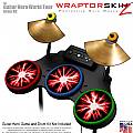 Lightning Red Skin by WraptorSkinz fits Guitar Hero 4 World Tour Drum Set for Nintendo Wii, XBOX 360, PS2 & PS3 (DRUMS NOT INCLUDED)