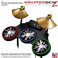 Lightning White Skin by WraptorSkinz fits Guitar Hero 4 World Tour Drum Set for Nintendo Wii, XBOX 360, PS2 & PS3 (DRUMS NOT INCLUDED)