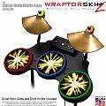 Lightning Yellow Skin by WraptorSkinz fits Guitar Hero 4 World Tour Drum Set for Nintendo Wii, XBOX 360, PS2 & PS3 (DRUMS NOT INCLUDED)