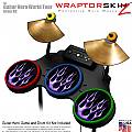 Metal Flames Purple Skin by WraptorSkinz fits Guitar Hero 4 World Tour Drum Set for Nintendo Wii, XBOX 360, PS2 & PS3 (DRUMS NOT INCLUDED)