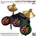 Metal Flames Skin by WraptorSkinz fits Guitar Hero 4 World Tour Drum Set for Nintendo Wii, XBOX 360, PS2 & PS3 (DRUMS NOT INCLUDED)
