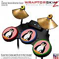 Penguins on Pink Skin by WraptorSkinz fits Guitar Hero 4 World Tour Drum Set for Nintendo Wii, XBOX 360, PS2 & PS3 (DRUMS NOT INCLUDED)