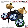 Radioactive Blue Skin by WraptorSkinz fits Guitar Hero 4 World Tour Drum Set for Nintendo Wii, XBOX 360, PS2 & PS3 (DRUMS NOT INCLUDED)