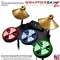 Radioactive Colors Skin by WraptorSkinz fits Guitar Hero 4 World Tour Drum Set for Nintendo Wii, XBOX 360, PS2 & PS3 (DRUMS NOT INCLUDED)