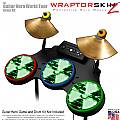 Radioactive Green Skin by WraptorSkinz fits Guitar Hero 4 World Tour Drum Set for Nintendo Wii, XBOX 360, PS2 & PS3 (DRUMS NOT INCLUDED)