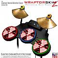 Radioactive Red Skin by WraptorSkinz fits Guitar Hero 4 World Tour Drum Set for Nintendo Wii, XBOX 360, PS2 & PS3 (DRUMS NOT INCLUDED)