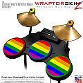 Rainbow Stripes Skin by WraptorSkinz fits Guitar Hero 4 World Tour Drum Set for Nintendo Wii, XBOX 360, PS2 & PS3 (DRUMS NOT INCLUDED)