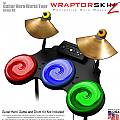 Rainbow Swirl Colors Skin by WraptorSkinz fits Guitar Hero 4 World Tour Drum Set for Nintendo Wii, XBOX 360, PS2 & PS3 (DRUMS NOT INCLUDED)