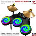 Rainbow Swirl Skin by WraptorSkinz fits Guitar Hero 4 World Tour Drum Set for Nintendo Wii, XBOX 360, PS2 & PS3 (DRUMS NOT INCLUDED)
