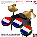 Red, White and Blue Skin by WraptorSkinz fits Guitar Hero 4 World Tour Drum Set for Nintendo Wii, XBOX 360, PS2 & PS3 (DRUMS NOT INCLUDED)