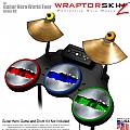 Ripped Metal Fire Colors Skin by WraptorSkinz fits Guitar Hero 4 World Tour Drum Set for Nintendo Wii, XBOX 360, PS2 & PS3 (DRUMS NOT INCLUDED)