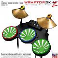 Rising Sun Green Skin by WraptorSkinz fits Guitar Hero 4 World Tour Drum Set for Nintendo Wii, XBOX 360, PS2 & PS3 (DRUMS NOT INCLUDED)