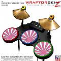 Rising Sun Pink Skin by WraptorSkinz fits Guitar Hero 4 World Tour Drum Set for Nintendo Wii, XBOX 360, PS2 & PS3 (DRUMS NOT INCLUDED)