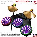 Rising Sun Purple Skin by WraptorSkinz fits Guitar Hero 4 World Tour Drum Set for Nintendo Wii, XBOX 360, PS2 & PS3 (DRUMS NOT INCLUDED)