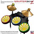 Rising Sun Yellow Skin by WraptorSkinz fits Guitar Hero 4 World Tour Drum Set for Nintendo Wii, XBOX 360, PS2 & PS3 (DRUMS NOT INCLUDED)
