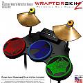 Spider Web Colors Skin by WraptorSkinz fits Guitar Hero 4 World Tour Drum Set for Nintendo Wii, XBOX 360, PS2 & PS3 (DRUMS NOT INCLUDED)