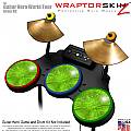 Stardust Green Skin by WraptorSkinz fits Guitar Hero 4 World Tour Drum Set for Nintendo Wii, XBOX 360, PS2 & PS3 (DRUMS NOT INCLUDED)
