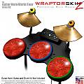 Stardust Red Skin by WraptorSkinz fits Guitar Hero 4 World Tour Drum Set for Nintendo Wii, XBOX 360, PS2 & PS3 (DRUMS NOT INCLUDED)