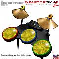 Stardust Yellow Skin by WraptorSkinz fits Guitar Hero 4 World Tour Drum Set for Nintendo Wii, XBOX 360, PS2 & PS3 (DRUMS NOT INCLUDED)